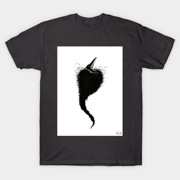 Screaming Inky Bird T-Shirt by MaiaAlexandraW